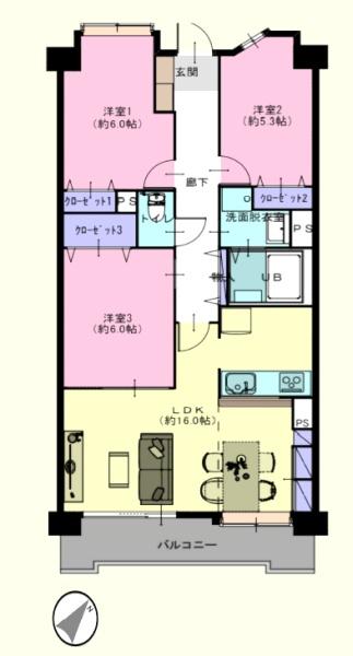 �Ԏ��} 2026�N3�����{���t�H�[���E3LDK